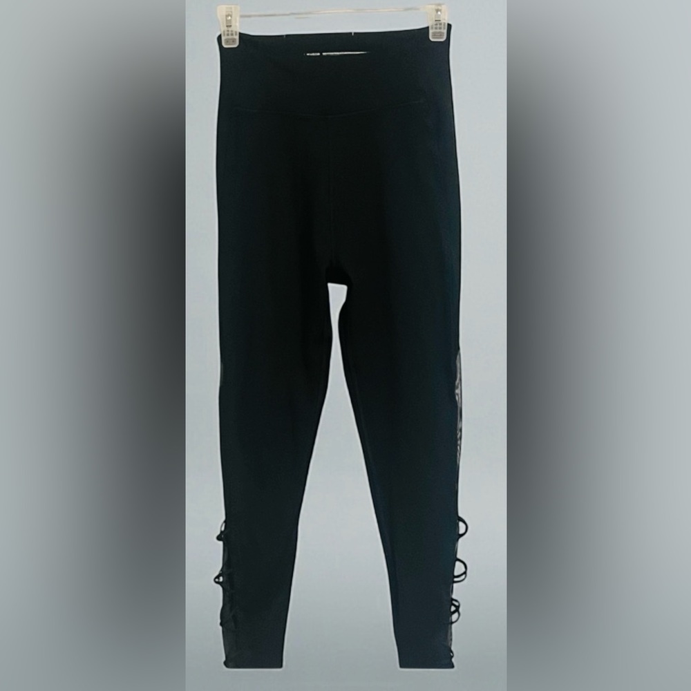 Victoria's Secret Black Lace-Up Leggings